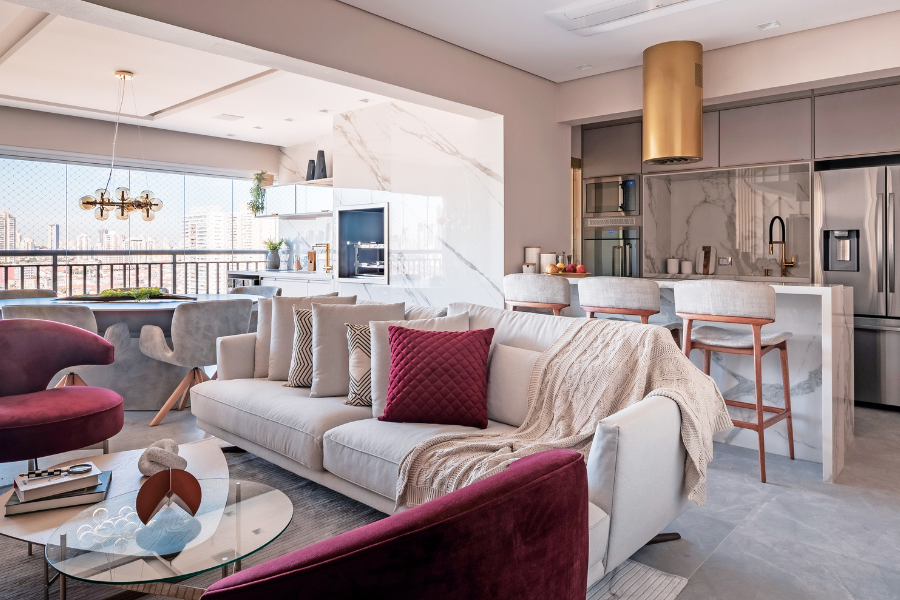Imagem da matéria #Club&Casa Home – Detalhes nobres valorizam décor de apartamento familiar