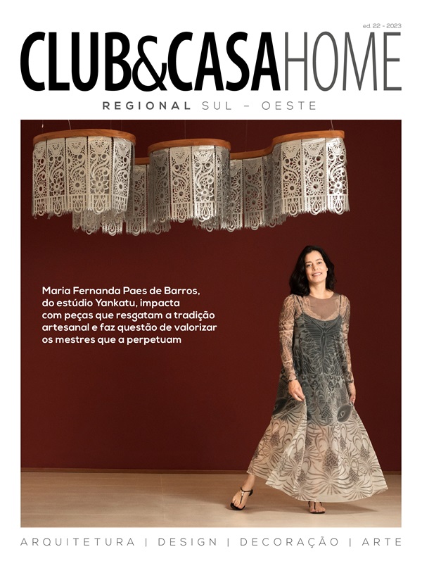 Imagem de capa da matéria do nosso parceiro - Club&Casa Home Regional Sul – Oeste é lançada na Casa Guararapes, em São Paulo; a capa é com a designer Maria Fernanda Paes de Barros, do estúdio Yankatu  