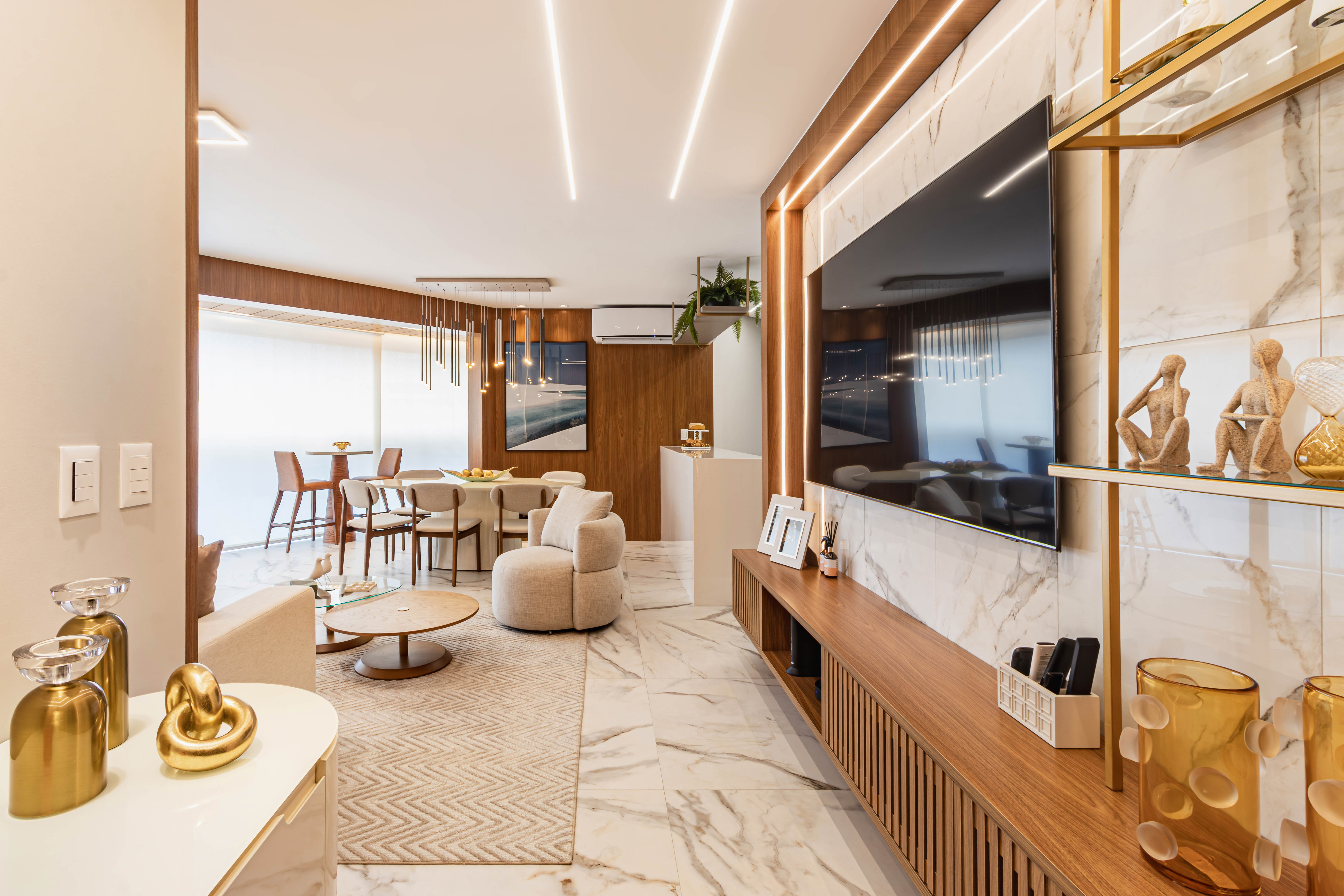 Imagem da matéria CONTEÚDO E VISIBILIDADE: Entregue pela construtora, apartamento passa por reforma total para refletir o estilo de vida dos moradores