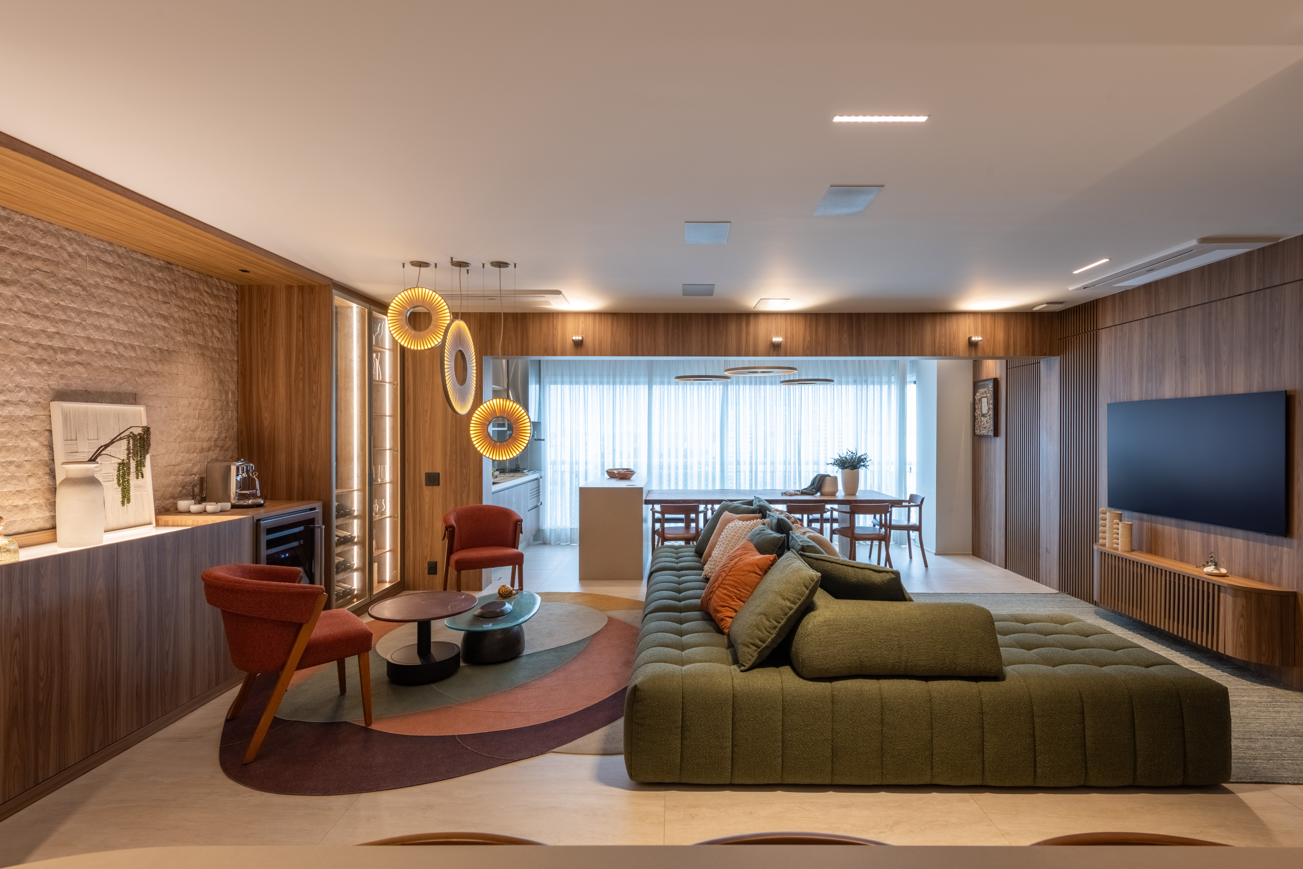 Imagem da matéria #ConteúdoeVisibilidade RD_231: integração, curvas e memória afetiva em um lar contemporâneo