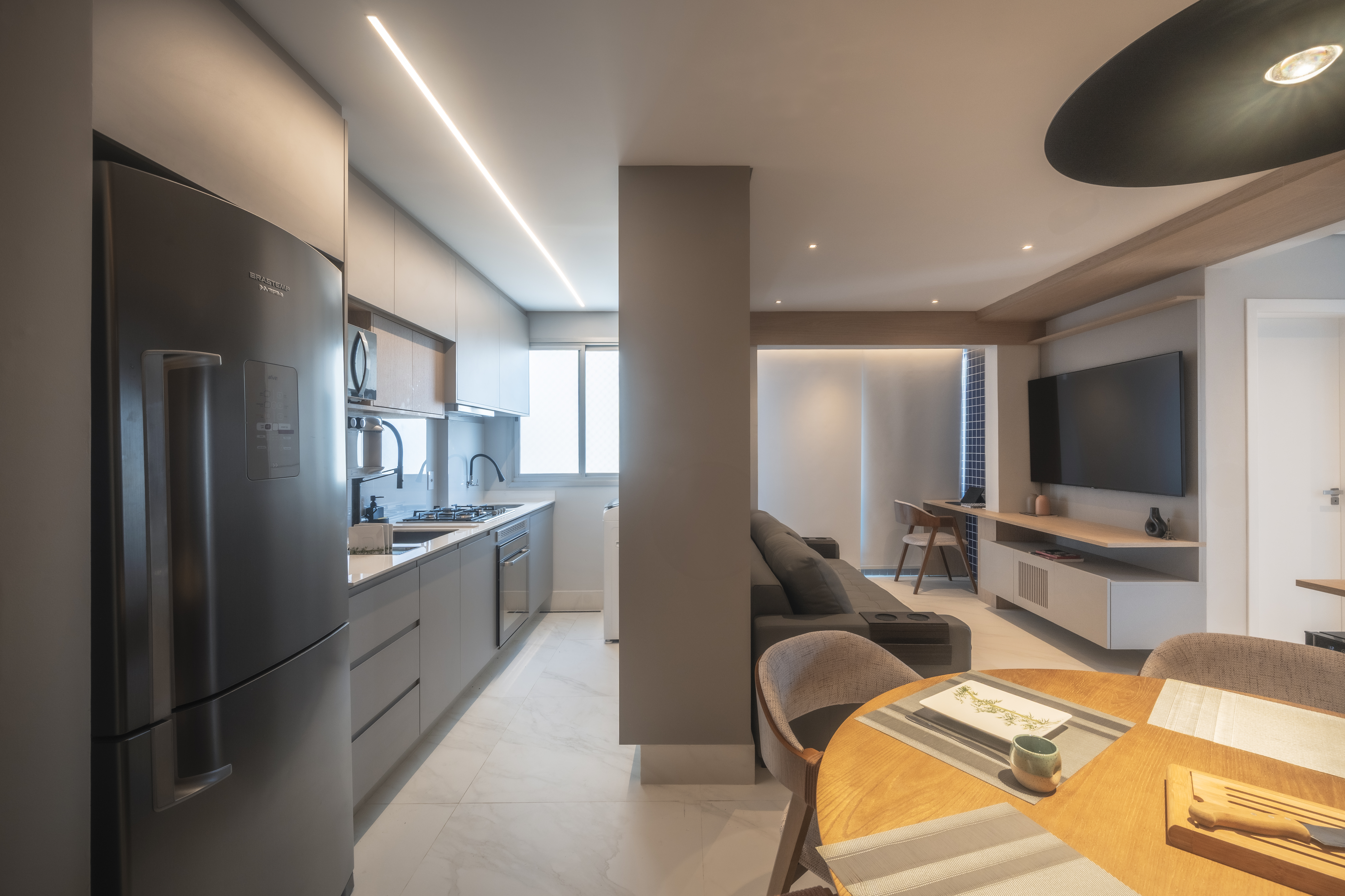 Imagem da matéria #ConteúdoeVisibilidade APTO JH: minimalismo funcional para um morar contemporâneo no Ipiranga