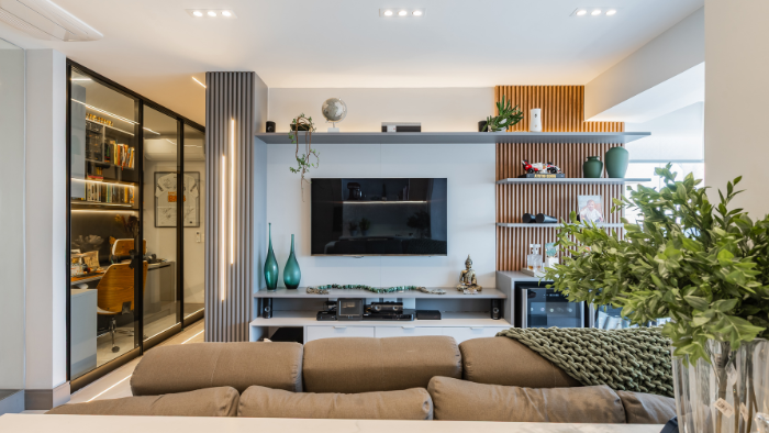 Imagem do post #Conteúdo e Visibilidade: projeto de Rosely Feijó une conforto, estética e praticidade em apartamento contemporâneo no Gonzaga